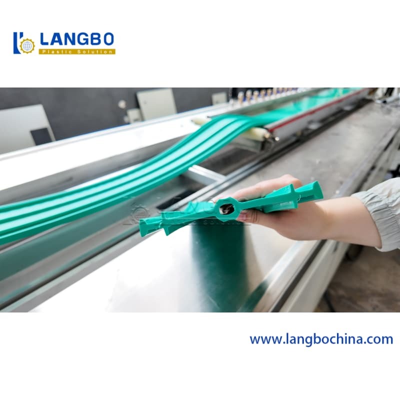 PVC Waterstop Extrusion Line with PLC Control Adjustable Speed and Stainless Steel Mold for Construction Joints