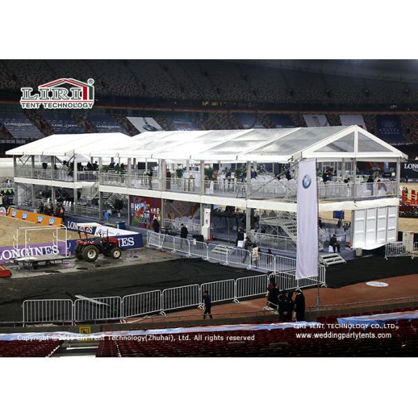 Liri Clear Aluminum Frame 15m Double Decker Tents For Sports Events