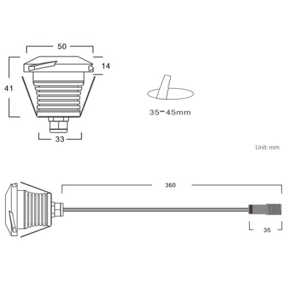 Освещение ландшафта СИД 3 ватт на открытом воздухе/СИД похоронило пигмент светов 2700К 4000К серебряный законченный