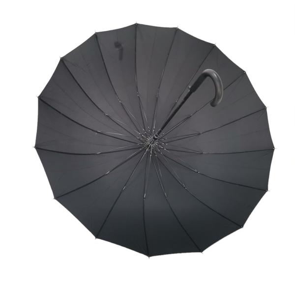 30 Inch Strong Umbrella Wind Resistant With Fiberglass Frame And Crook Handle