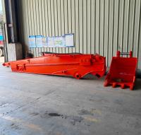 Installation facile bras coulissant pour excavateur avec peinture