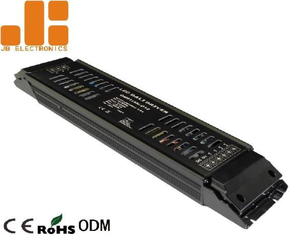 Max 200W Black DALI LED Driver , DC12V / DC24V PWM Signal Strip Light Dimmer