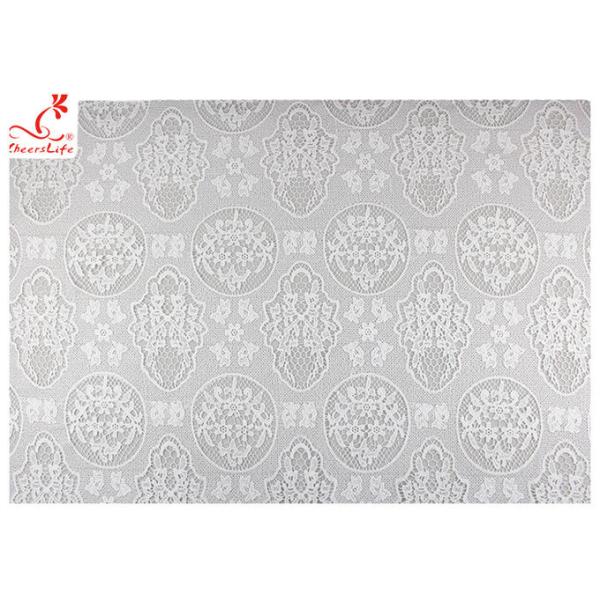 Вышитая гипюром флористическая ткань шнурка с химическим поли шелком молока удобным