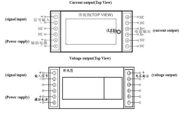 WAYJUN 0-500mA/0-5A AC to DC signal Isolated Transmitter green DIN35 signal converter
