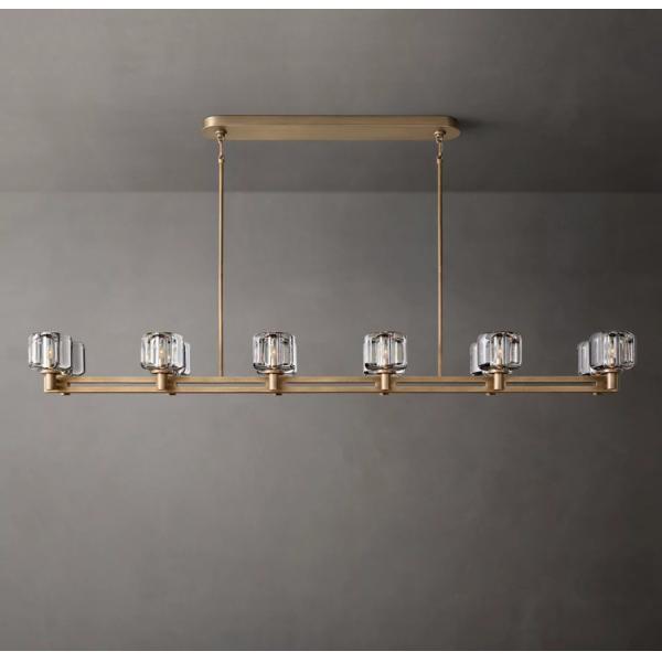 青銅 線形 チェンデリア ダイニングルーム モダン LED 玄関灯 60W