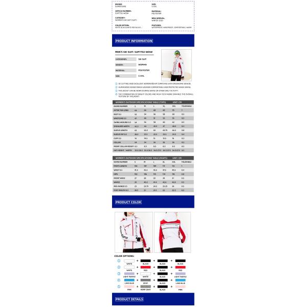 Women Windproof 2XL Skiing Outdoor Sportswear