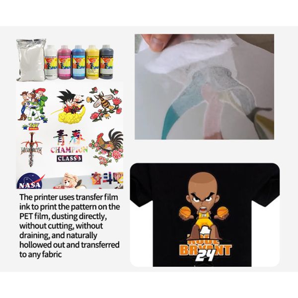 FCOLOR Fast Ship Double Sided Hotpeel Dtf Printing Film Roll DTF Film 60 cm for Dtf Printer Tshirt Heat Transfer Printing