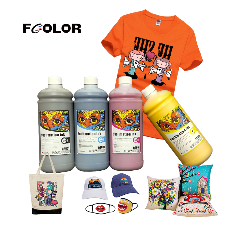 FCOLOR Large Format Tinta Dye Sublimation Inks for Polyester for Epson Printhead I3200-A1/4720/DX5 with High Density