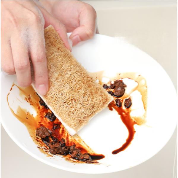 L'éponge de cellulose comprimée naturelle Loofah - à double face, résistante à l'huile et super absorbante