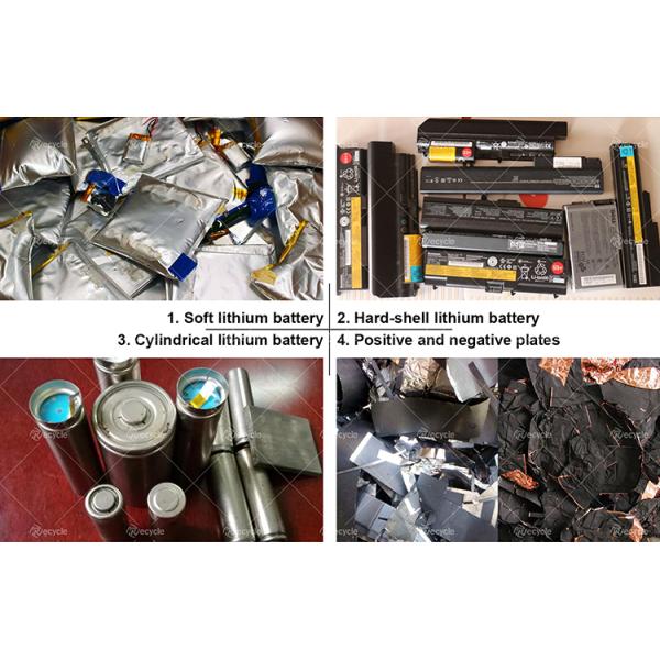 200 кг/ч-1000 кг/ч Литиево-ионные батареи дробилка для переработки использованных литий-ионных батарей