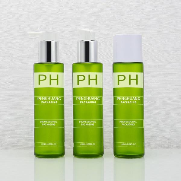 Бутылка насоса лосьона эмульсии завинчивой пробки 120ml стеклянная для лицевой стеклянной тары влаги заботы