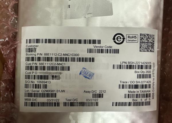 IC Ethernet 88E1112-C2-NNC1C000 Émetteur-récepteur Ethernet intégré 10/100/1000 Gigabit