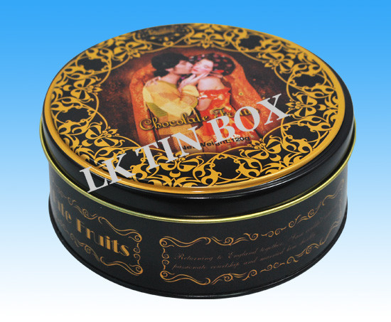 Printed Gift Tin Can For Watch Soap Washing Powder Storage , Window Round Tin Cans