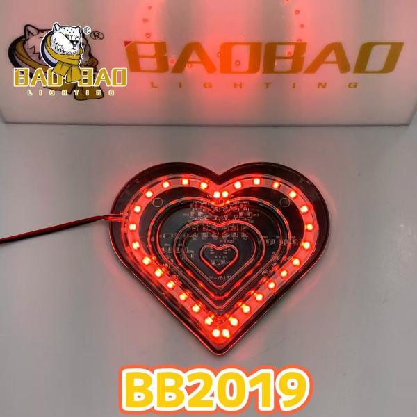 2W Plastic Bike Decoration Red Flashing Lucency Motorcycle LED Spotlight