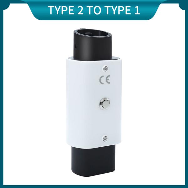 Type1 Electric Vehicles EV Charging Adapter Type2 IEC62196-2 to Type1 AC EV 220V 7KW 32A with High Insulation Resistance