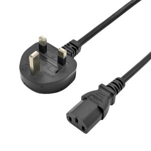 卸売電源ケーブル 13A 250V UKプラグケーブル 拡張ケーブル 電源ケーブル IEC C13 から BS1363 3 フィート 電源ケーブル