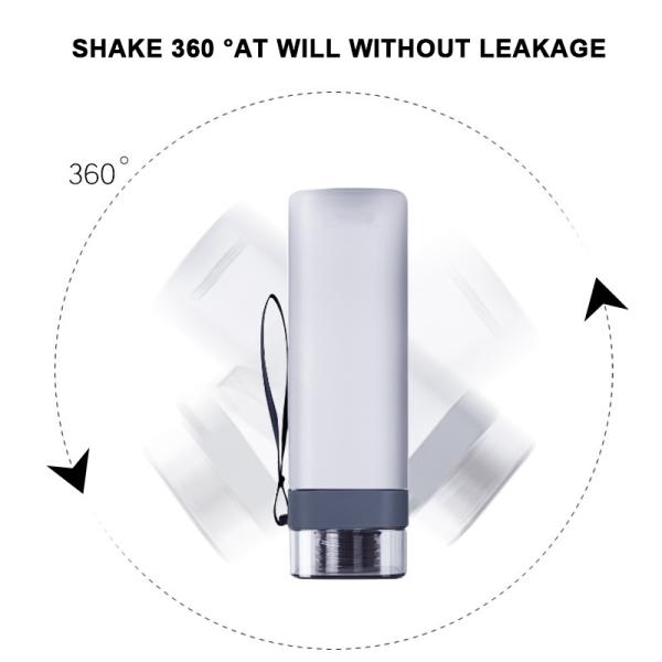 Travel in Style with Customized Logo Square Shaped 550ml 700ml Drink Bottle With Rope
