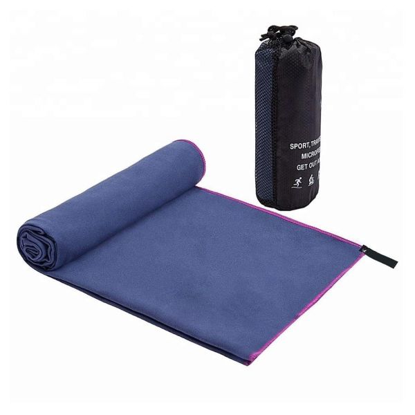 OEM Suede Solid Color Beach Towel Quick-Dry Gym Microfiber Sports Towel