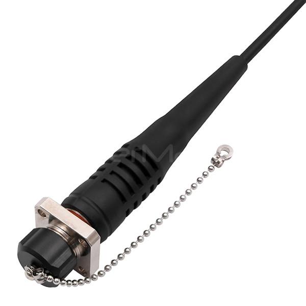 Cabos de fibra ODC pretos Socket ODC para LC UPC 2 Núcleos 9/125 OS2 G657A1 TPU Jacket 4,8mm