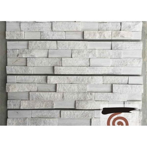 Natural Snow White Marble Stone Veneer Ledge Stone 60x15 40x15 Z Shape