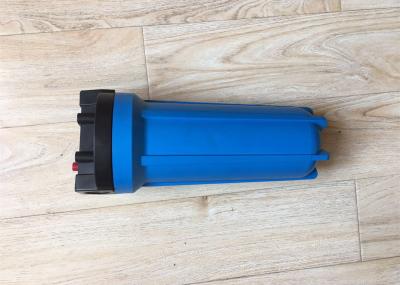 10 Inch Single O Ring Blue Water Filtration Housing With Air Release Button