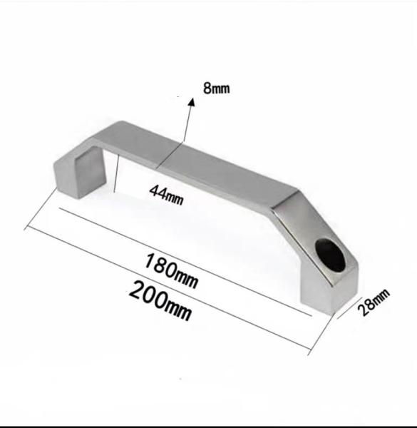 L30204 Heavy Duty Cast Cabinet Door Industrial Pull Handle Stainless Steel