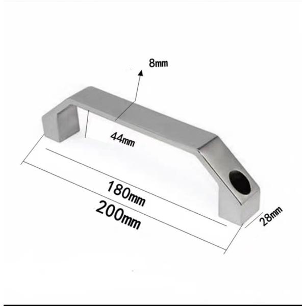 L30204 Heavy Duty Cast Cabinet Door Industrial Pull Handle Stainless Steel