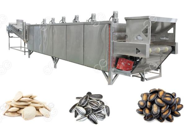 Automatic Nuts Roasting Machine For Sunflower Pumpkin And Watermelon Seeds , 300-1000 Kg / H