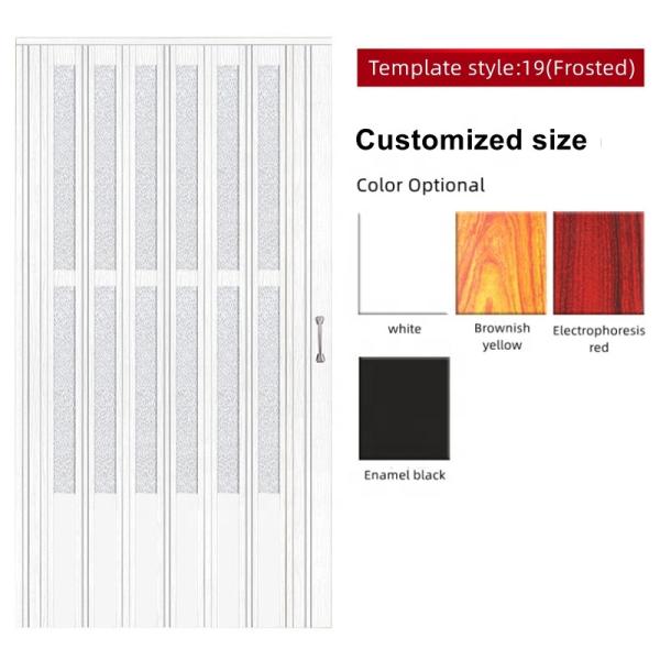 Установка водоустойчивого раздела двери складчатости PVC Bathroom легкая