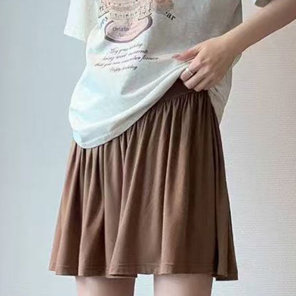 Stretchy Maternity Skirt with Liner - For All Stages of Pregnancy (6 Colors)