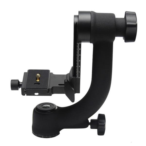 360 Degree Panoramic Gimbal Tripod Head With Arca-Swiss Standard 1/4'' Quick Release Plate Bubble Level For Digital SLR