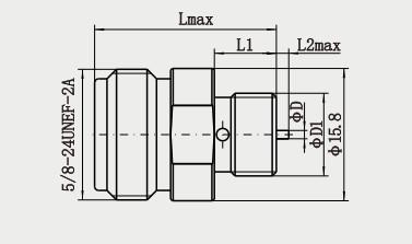 N Female Bulkhead RF Connector with Microstrip with M10X1