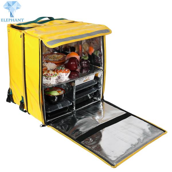 8-16 Hours Insulated Bike Delivery Bag Thermal Delivery Backpack Silk Screen Printing