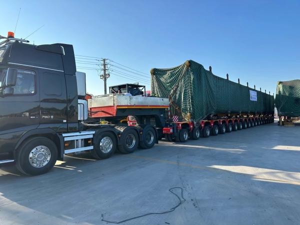 200T Hydraulic Multi Axis Low Flat Bed Semi Trailer With Jost Kingpin