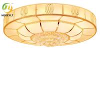Sala de visitas conduzida luxuosa do quarto de Crystal Golden Ceiling Lamp For da venda quente