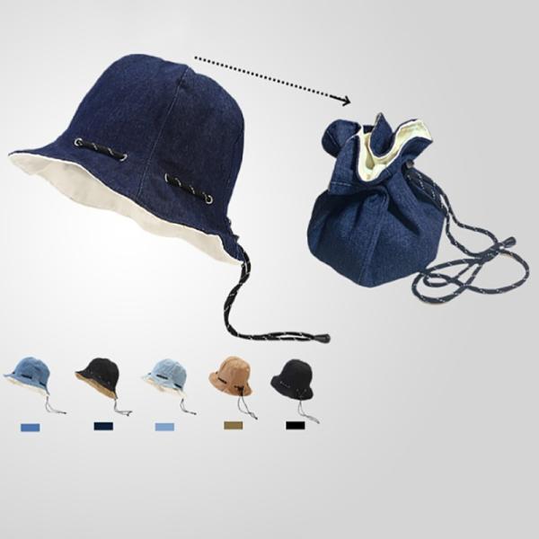 Hot Sales Fisherman Hat Wholesale Spring and Summer Wear Turn Into Bag Cotton Adult Unisex Plain Reversible Bucket Hats