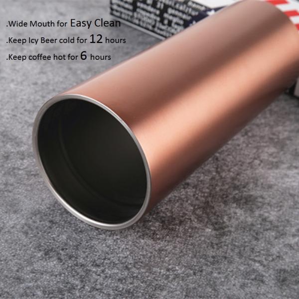 17oz Red Blue Stainless Steel Coffee Tumbler Ice / Hot Drink Mugs With Straws