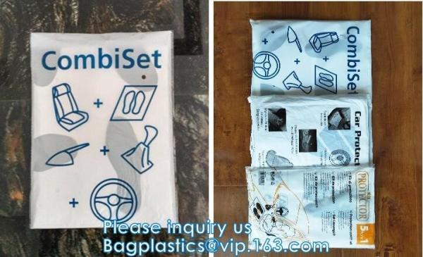 Universal Disposable Transparent Car Seats Cover Car Steering Wheel Covers Waterproof Car Handle Cover