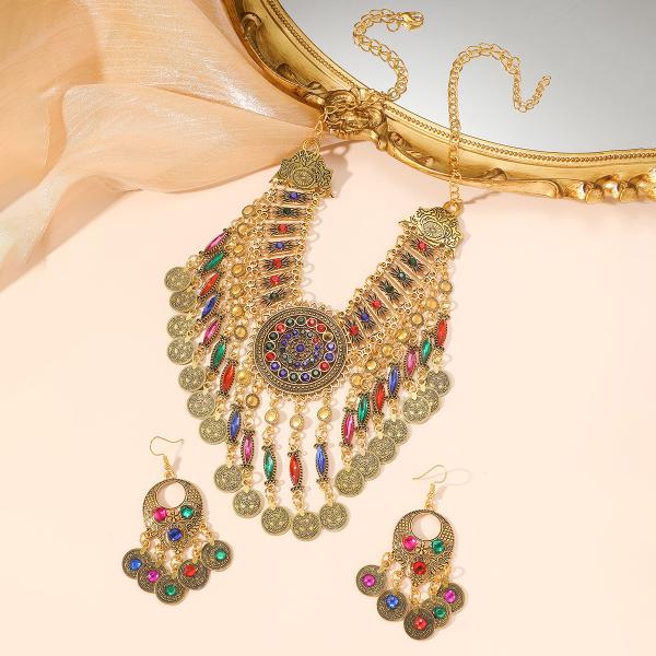 Necklace Set For Women | Pearls jewellery set for Women | Gold plated Jewellery Set | Temple jewellery set for Womens Traditional