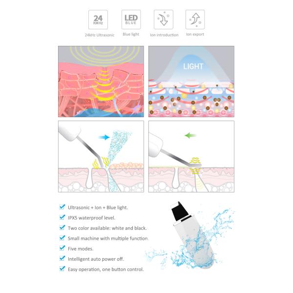 ABS Stainless Steel Activate Cells Facial Beauty Device with Ultrasonic Technology