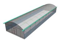 8m Wide Single Span Greenhouse with Galvanized Gutter 10-60m Length