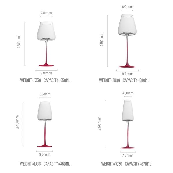 Custom 550Ml Clear Retro Classic Wine Glasses Glass Goblet Yeti Wine Glass for wedding