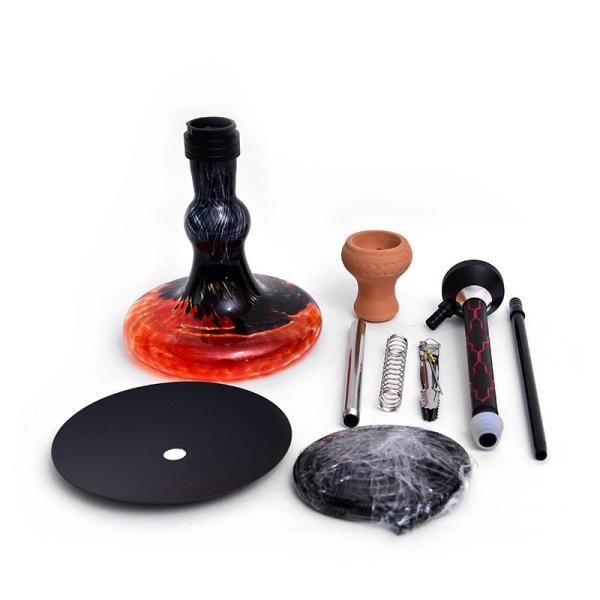 Cachimbo de água de Shisha do vidro do metal da liga de alumínio do cachimbo de água KTV da mangueira do silicone único