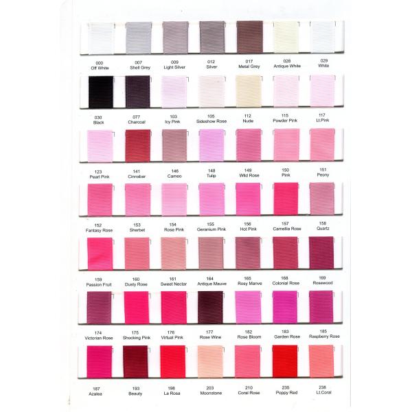 RIBBONS MSD 's Custom Printed 100% Polyester Satin Ribbons in 196 Colors and Patterns