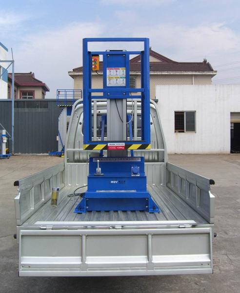 6M Alturas de plataforma 125KG Capacidad de carga Plataforma de trabajo aéreo de aluminio con triple mástil