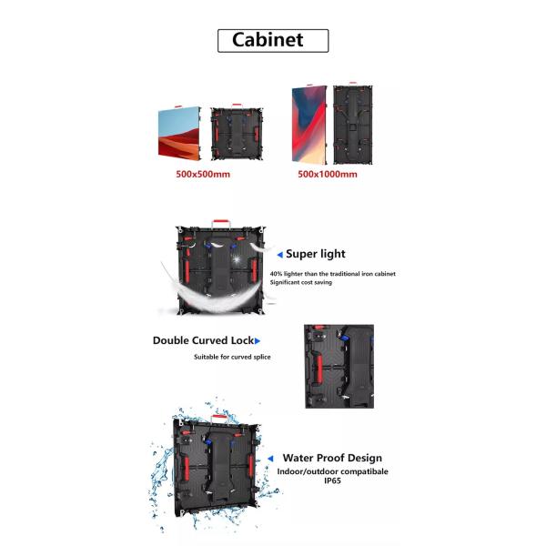 500x1000 мм арендная светодиодная дисплейная экран Внутренний Внешний полный цвет P3.91
