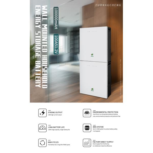 Электропитание накопления энергии иона лития батарей Lifepo4 IP20 LFP солнечной фотовольтайческой установленное стеной