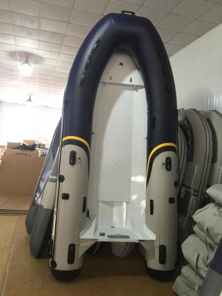 12.6 Feet Aluminum Rib Boat 380 Cm Double Deck Hulled Dinghy Light Weight For Tender
