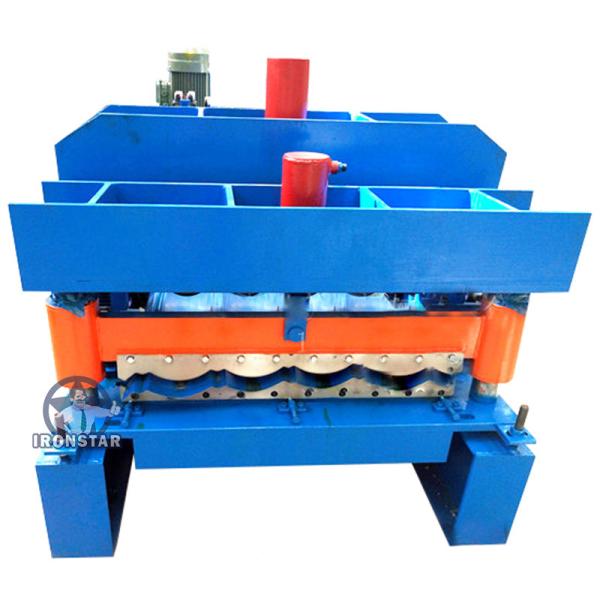 “840 836 5 Rib Trapezoidal Corrugated Double Layer Roll Forming Machine for Color Steel High Quality 840 836 Trapezoidal Corrugated Double Layer Roll Forming Machine 5 Rib”