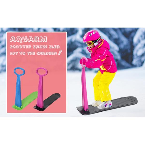 Children's Kick Snowboard Scooter with Foldable Design and Plastic Material